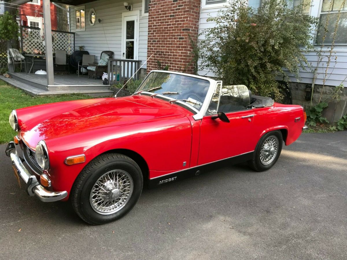 Fully Restored 1971 MG Midget Convertible Flame Red 1.3L Inline-4 4-Speed Manual 1971 MG Midget