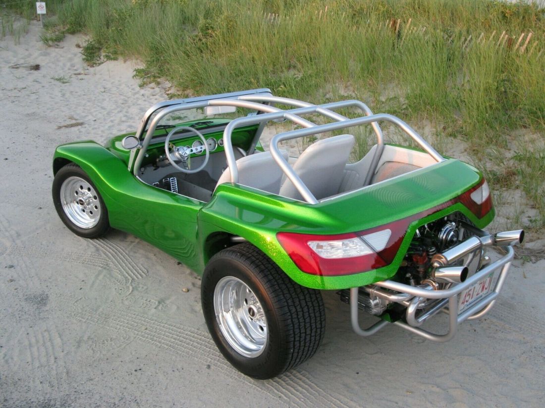 Fully Restored & Customized Candy Lime Green over Monster Flake 1776 Dual Carbs 1970 Volkswagen Custom Dune Buggy Autodynamics Deserter Series 1