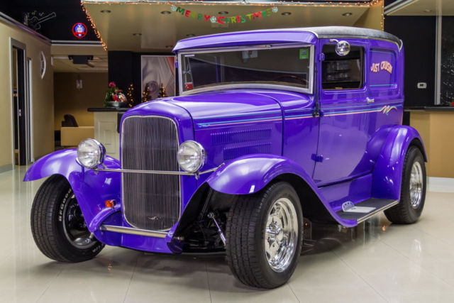 Fully Restored! Steel Body, 350ci V8, TH350 Auto, Ford 8in, A/C, Disc & More! 1930 Ford Model A Sedan