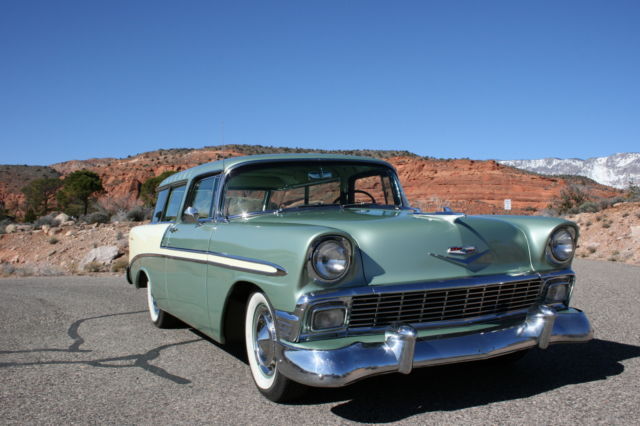 FULLY RESTORED TO FACTORY ORIGINAL! RARE COLOR COMBINATION! MATCHING NUMBERS! 1956 Chevrolet Nomad BEL AIR NOMAD