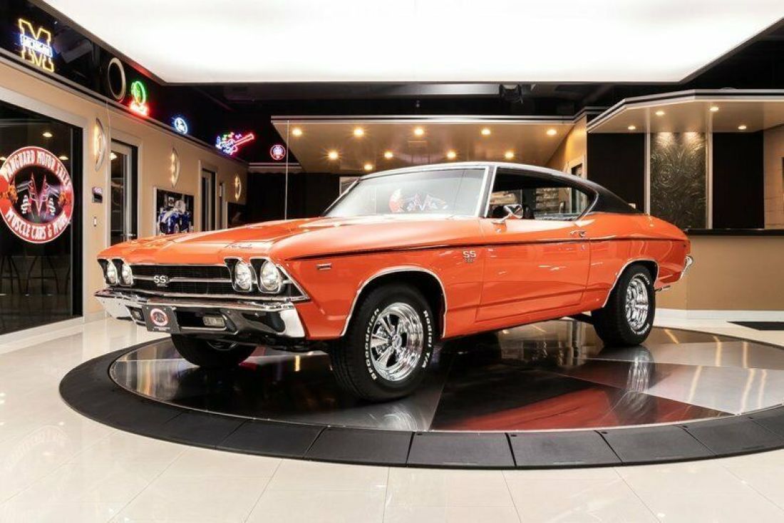 Fully Restored, True SS! 402ci V8, Muncie 4-Speed, PS, PB, Code 72 Monaco Orange 1969 Chevrolet Chevelle SS