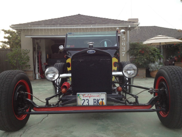 Garage kept gloss black /w flames red velour interior remote start and hornl 1923 Ford Model T