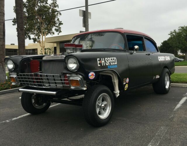 Gasser - 56 Chevy Bel Air Sedan 2 door post "Cherry Bomb" 1956 Chevrolet Bel Air/150/210 Bel Air Gasser