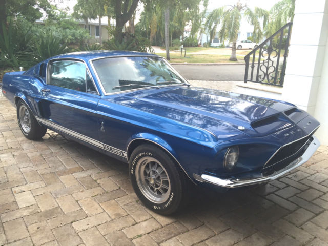 GENUINE 1968 SHELBY GT500, "S" CODE, MATCHING NUMBERS, ORIGINAL MEDIUM BLUE,MINT 1968 Shelby GT500 Fastback