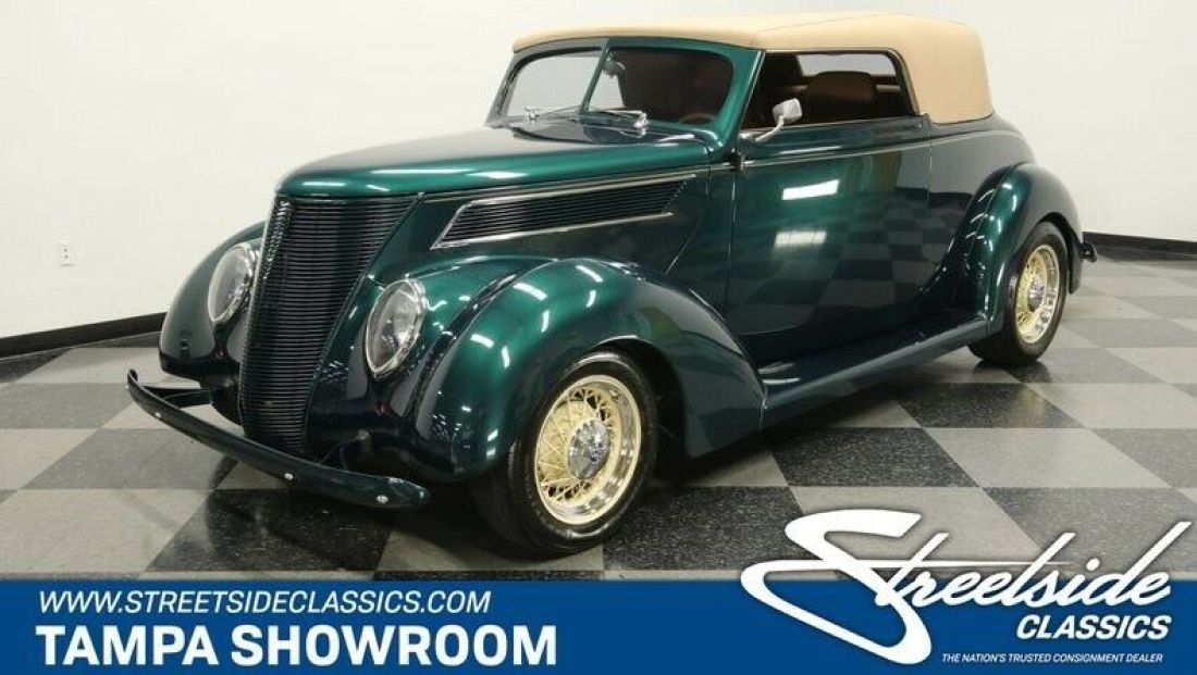GIBBON'S FIBERGLASS BODY 289 V8 C4 AUTO FORD 9" REAR A/C REMOVABLE TOP WOW 1937 Ford Other