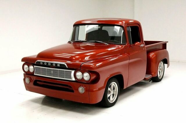 Glowing Sunburst Power Steering/Brakes Powerful 350ci Engine/Saginaw 4-Speed 1960 Dodge D100 Pickup