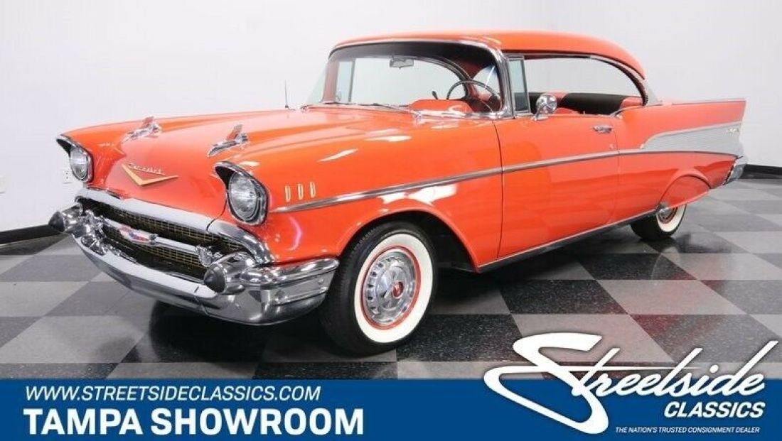 GM CRATE 350 V8 700R4 OVERDRIVE P/S P/B COLD R-143 A/C GORGEOUS RESTORATION 1957 Chevrolet Bel Air/150/210 Restomod