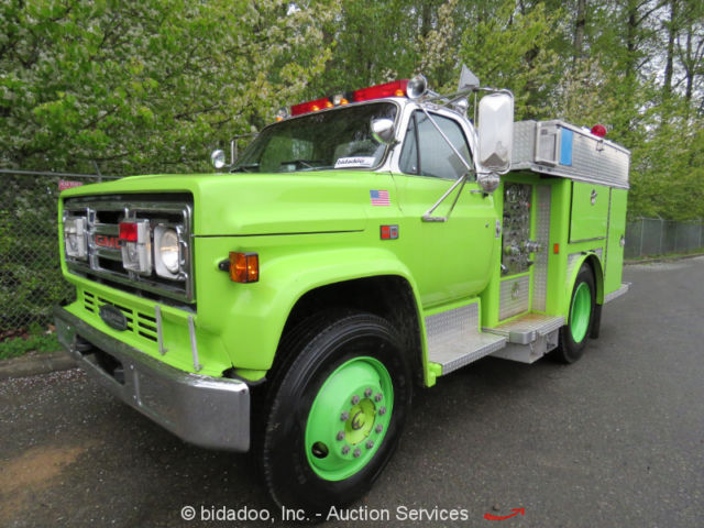 GMC C7000 Emergency Fire Rescue Pump Truck V8, 8.2L Diesel Auto bidadoo 1984 GMC C7000