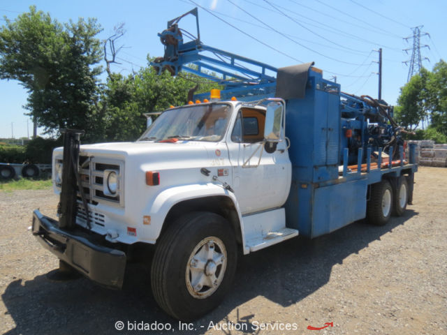 GMC C7D042 Utility Flat Bed Sercice Truck CME 75 Core Drill Rig - Parts/Repair 1989 GMC C7D042