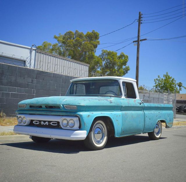 GMC SHORT BED FLEETSIDE RAT HOT ROD CUSTOM PICKUP TRUCK PATINA 60 61 63 64 65 66 1962 Chevrolet C-10 BARN FIND