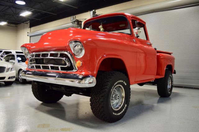 GO BIG RED ! 1957 BIG BACK WINDOW 3100 SHORT BOX 4x4 Stepside RESTORED 1957 Chevrolet Other Pickups 3100 Stepside