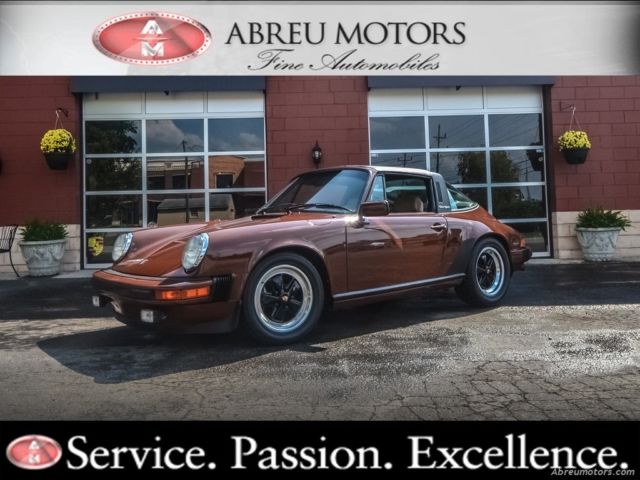 Gorgeous - 26000 Original Miles - Bitter Chocolate over Beige Leather - COA - 1980 Porsche 911 SC Targa