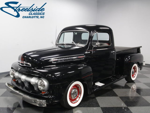 GORGEOUS BLACK PAINT, PERIOD CORRECT FLATHEAD V8, RACK AND PINION STEERING 1951 Ford F-100