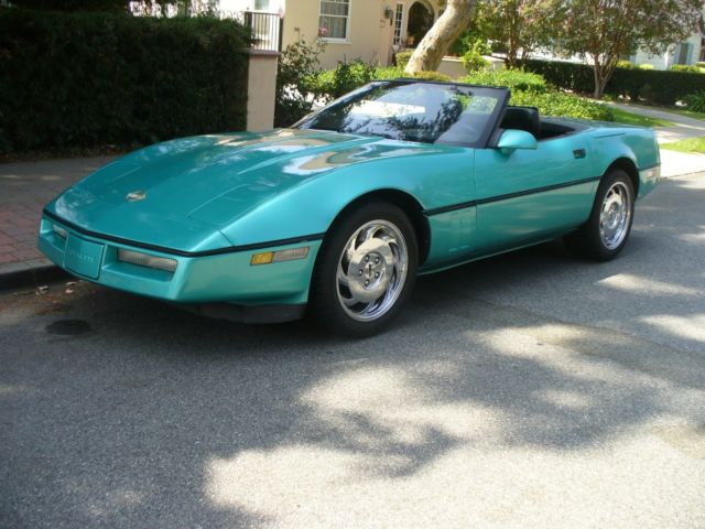 Gorgeous California Rust Free Chevy Corvette Conv Rare Aquamarine 82k Miles 1990 Chevrolet Corvette GREEN