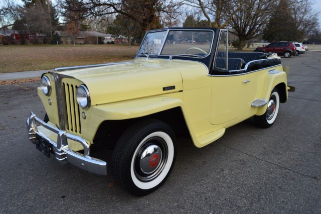 GORGEOUS EXTREMELY RARE 1949 WILLYS VJ-2 JEEPSTER PHAETON CONVERTIBLE NICE !! 1949 Willys 2 DR PHAETON