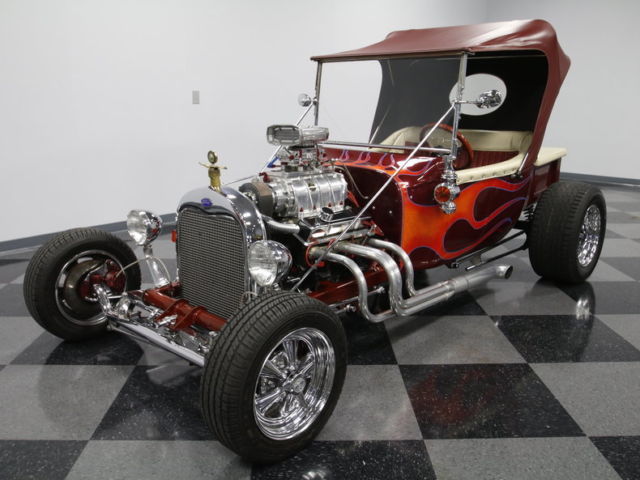 GR8 SOUND, SUPERCHARGED, 350 V8, AUTO, FRNT DISCS, COILOVER 4LINK, REMOVABLE TOP 1924 Ford T-Bucket