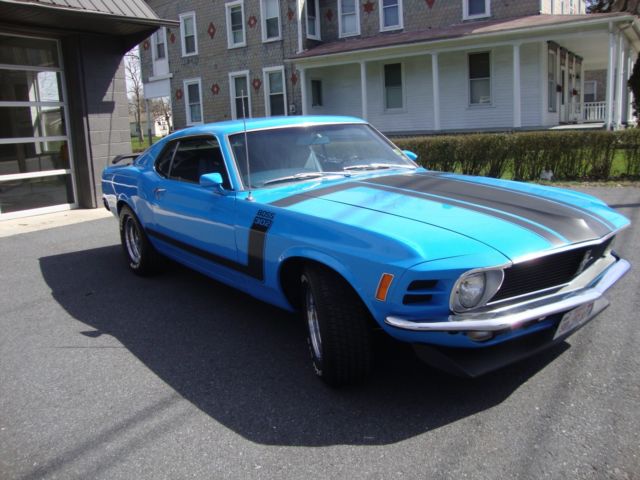 Grabber Blue with Blue interior only 118 in this color combination 1970 Ford Mustang BOSS