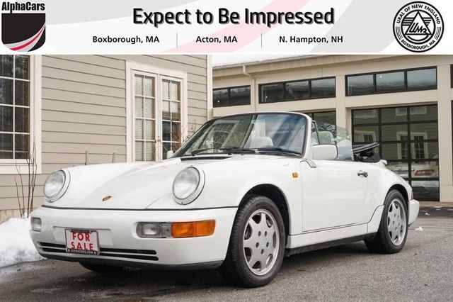 Grand Prix White Porsche 911 at AlphaCars & Ural of New England 1990 Porsche 911 Carrera 2 Cabriolet Tiptronic