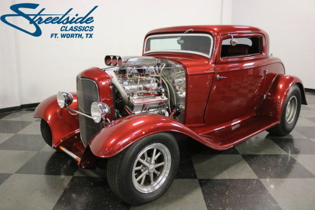 GREAT BUILD! BLOWN 383 STROKER, QUICK CHANGE GEARS, STRONG BUT VERY DRIVABLE! 1932 Ford 3-Window Coupe