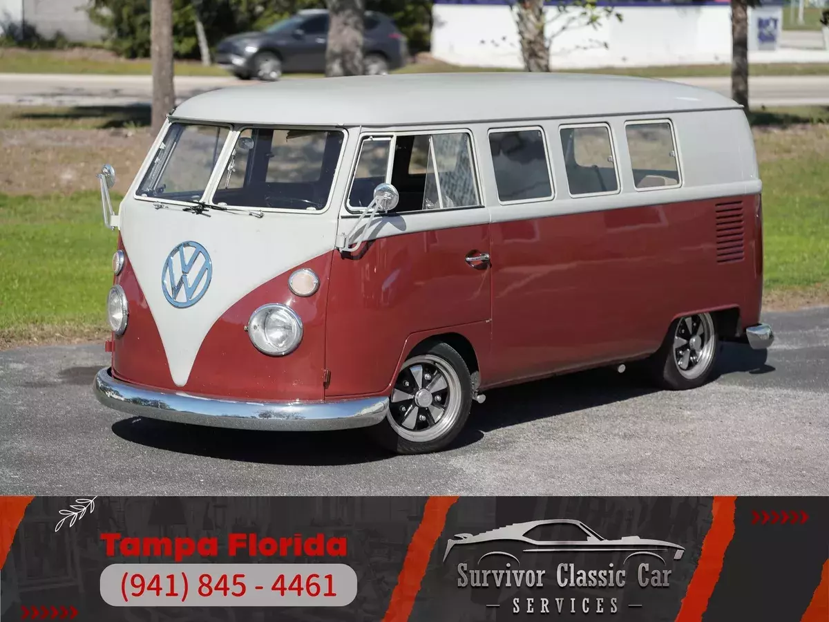 Great colors and stance. Porsche wheels! Super clean interior. Upgraded radio! 1967 Volkswagen Bus