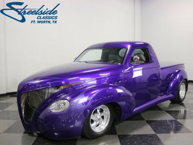 GREAT PAINT, STRONG CRATE 350 V8, S-10 CHASSIS W/ AIR RIDE SUSPENSION, COLD A/C 1939 Studebaker Pickup Restomod