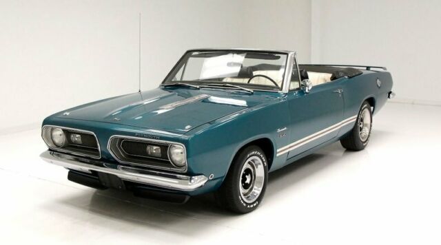 Great Paint/Straight Steel Restored Interior 318ci V8 3-Speed Auto Convertible 1968 Plymouth Barracuda Convertible