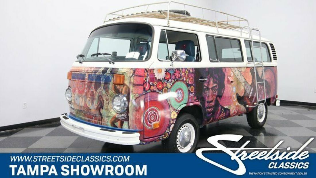 GREAT RUNNING 1700CC FLAT 4 CUSTOM VINYL WRAP AND INTERIOR COOL GROOVY VW BUS 1974 Volkswagen Bus/Vanagon Bus