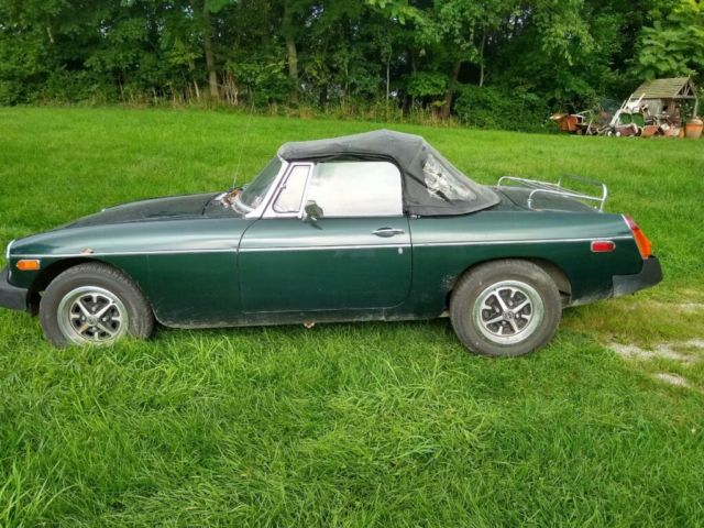 Green 1974 1/2 MGB Roadster 1974 MG MGB