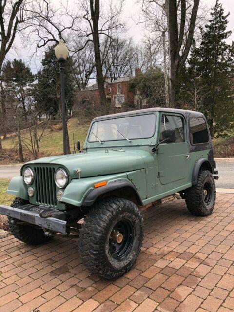 Green 1978 Jeep CJ-7 V8 304 Motor 1978 Jeep CJ