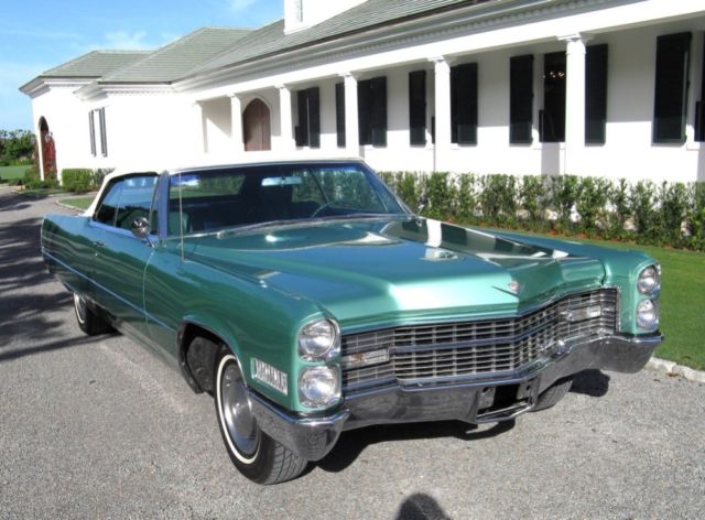 Green Cadillac DeVille with 0 Miles available now! 1966 Cadillac DeVille CONVERTIBLE CRUISER GREAT COLOR