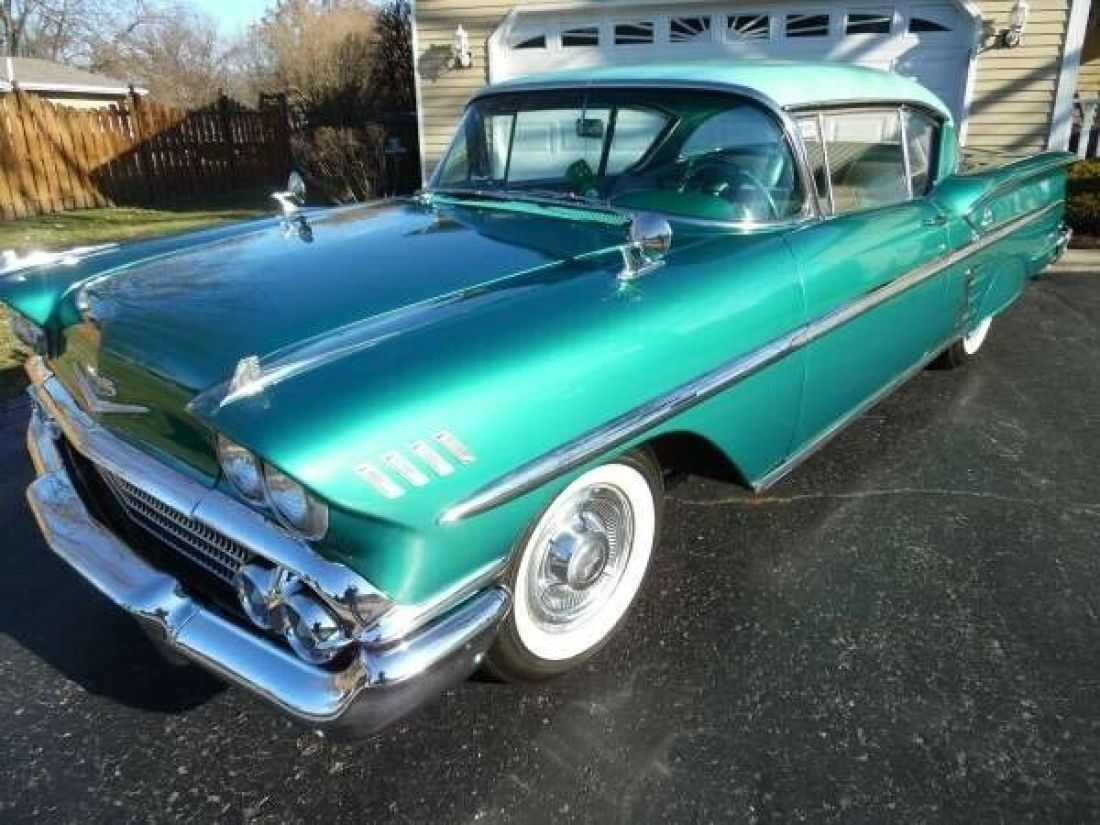 Green Chevrolet Impala with 0 Miles available now! 1958 Chevrolet Impala -348 ENGINE - AUTO TRANS - VERY CLEAN -