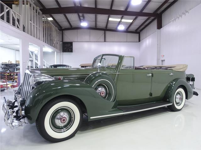 Green over Brown | Please "See full description" for more photos/info 1939 Packard Twelve 1708 Convertible Sedan