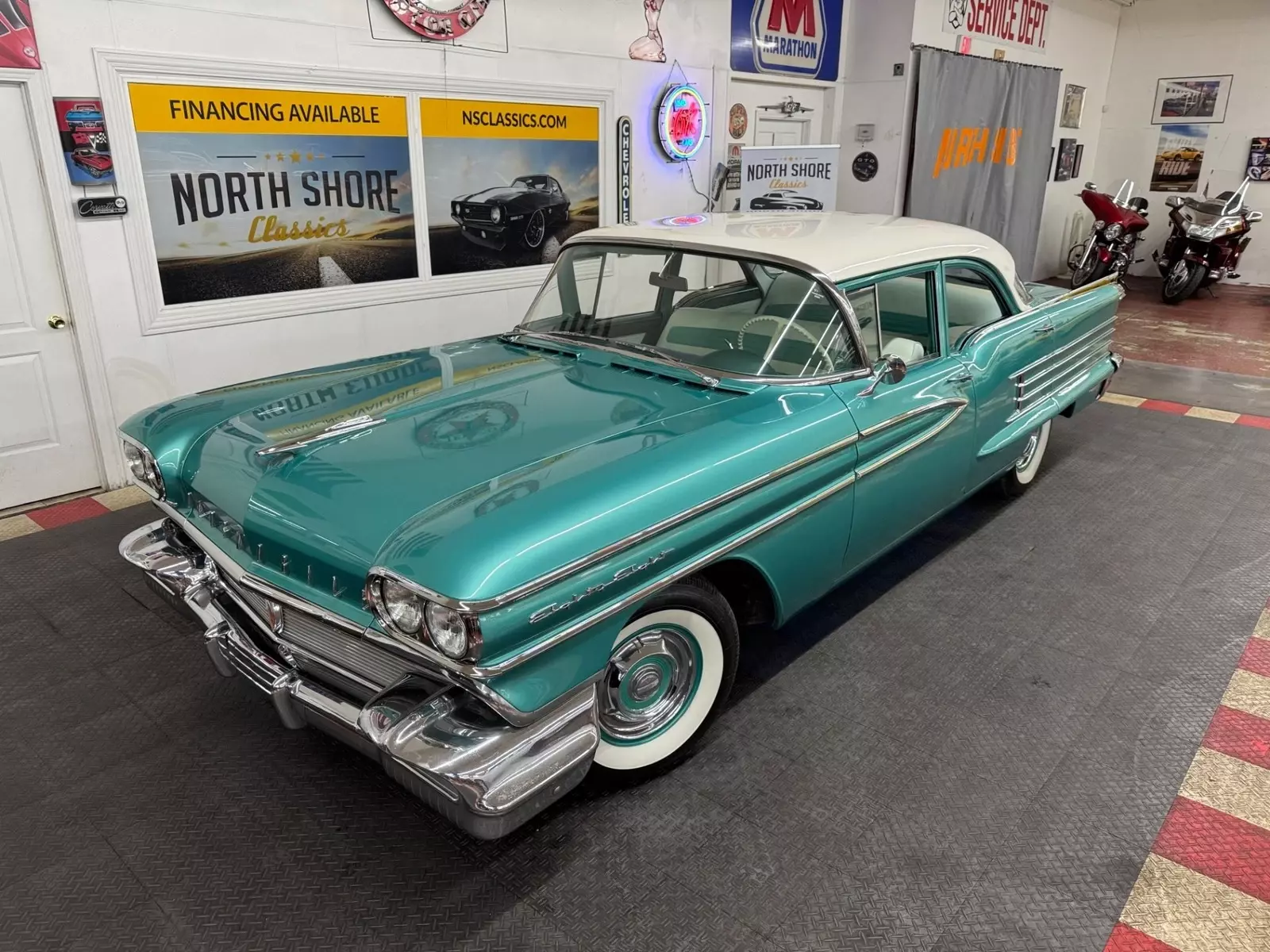 Green / White Oldsmobile Eighty Eight with 44,068 Miles available now! 1958 Oldsmobile Eighty-Eight - 4 DOOR SEDAN - GREAT CRUISIN CLASSIC -SEE VIDEO