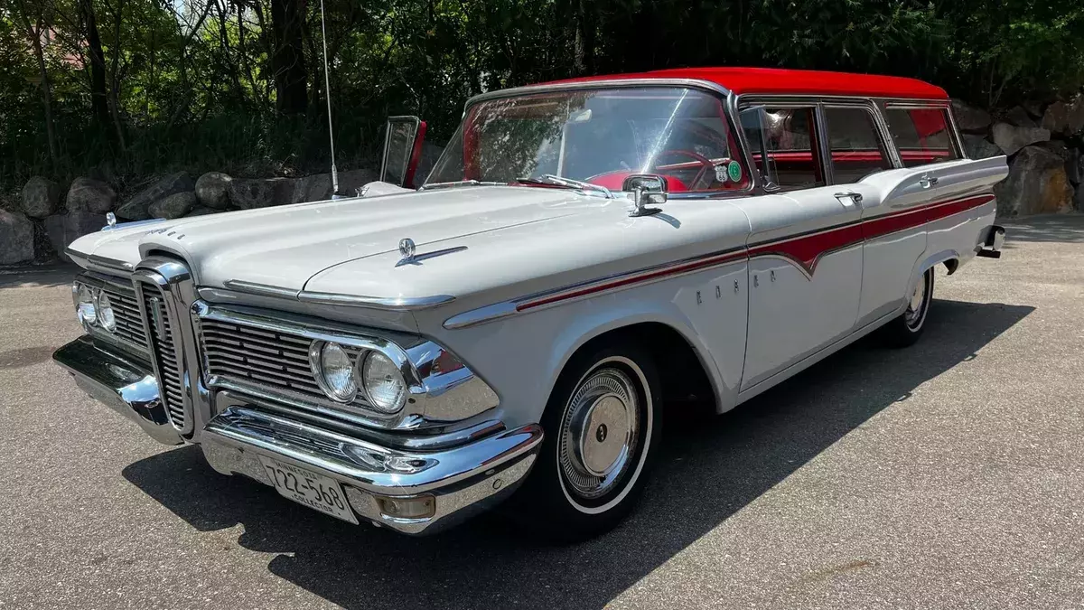 Grey Red Edsel Villager with 0 Miles available now! 1959 Edsel Villager