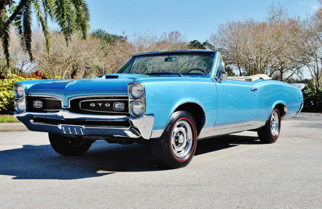 GTO CONVERTIBLE: NUMBERS MATCHING, PHS DOCUMENTED SHOW CAR! 400 V8 WITH 4 SPEED 1967 Pontiac GTO Convertible Fully Restored #s Matching 400 4-Speed
