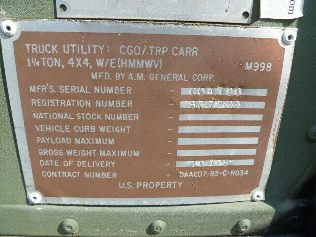 1985 Hummer H1 - photo 10