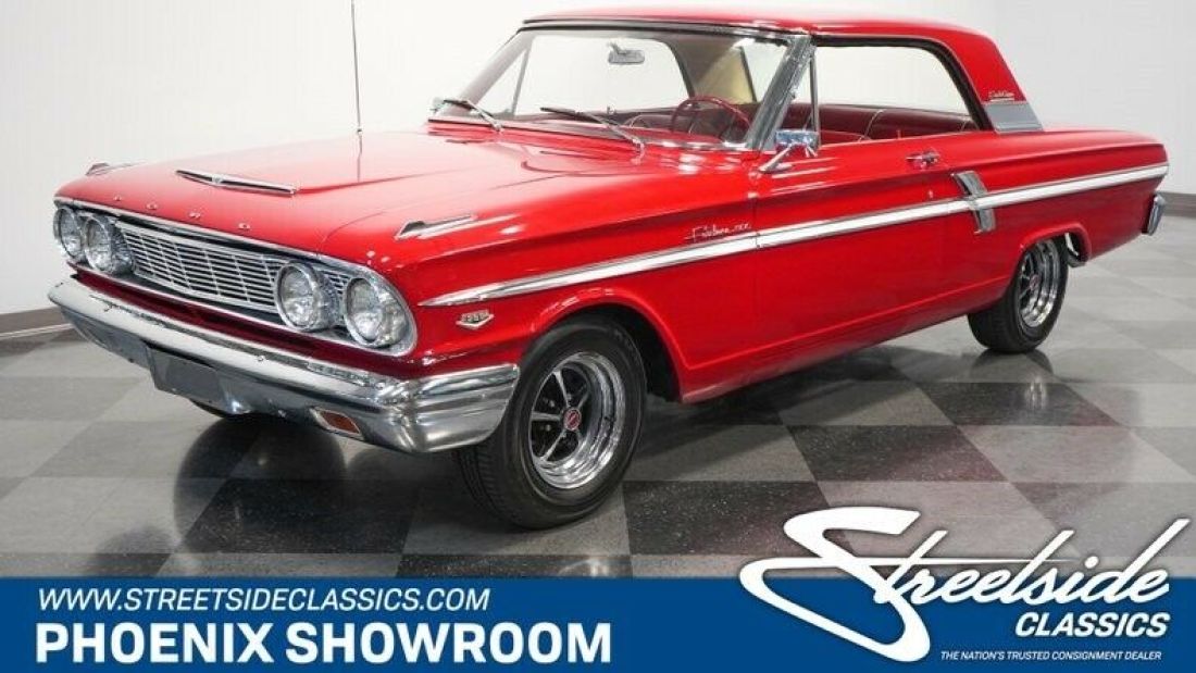 Hardtop V8 C4 Auto Classic Vintage Collector Upgraded Red Weiand TRW Harland MSD 1964 Ford Fairlane Sport Coupe