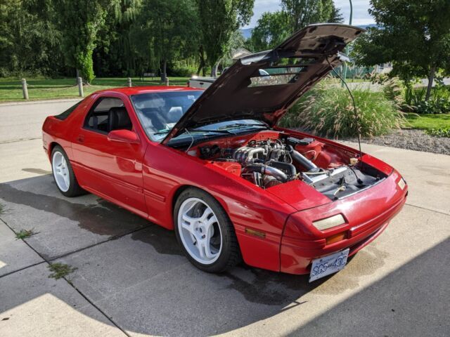 Heavily modified to support GT4088 Turbo. 1986 Mazda RX-7