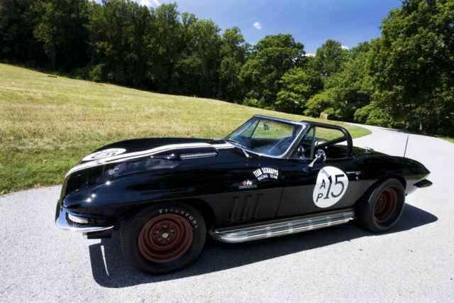 Historic Race Car #15 Corvette 1966 L72, J56, Black, American Heritage Award 1966 Chevrolet Corvette