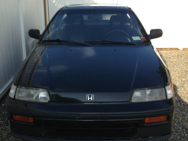 Honda Black CRX SI 1989 Very Clean Interior 137K Civic 5Speed Sunroof Extra Rims 1989 Honda CRX Si