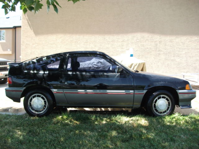 Honda CRX Si 1985 Sunroof CD Spoiler Alloy Wheels 85 Black 5 Speed Manual Civic 1985 Honda CRX SI