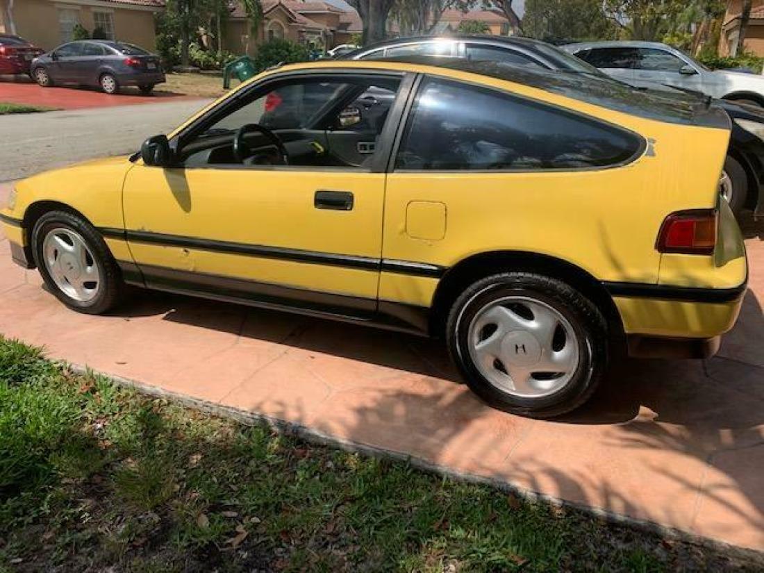 HONDA CRX Si Barbados Yellow Rare With B16A3 DOHC SWAP Must See! Y49 CR-X ED9 1988 Honda CRX