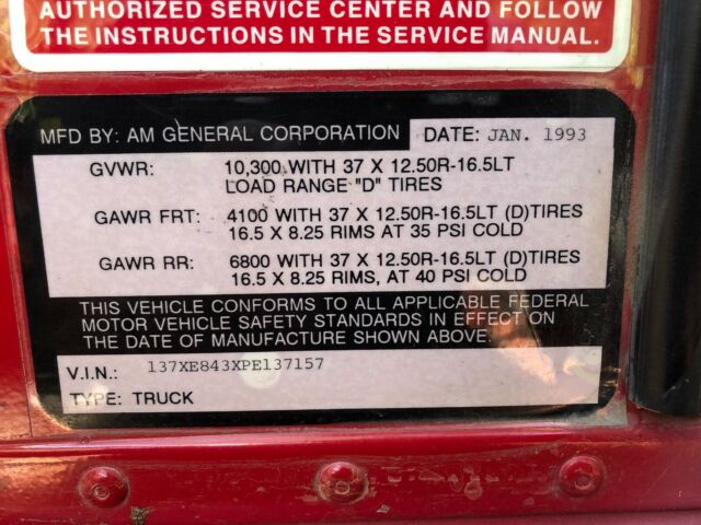 1993 Hummer H1 Hardtop Wagon - photo 6