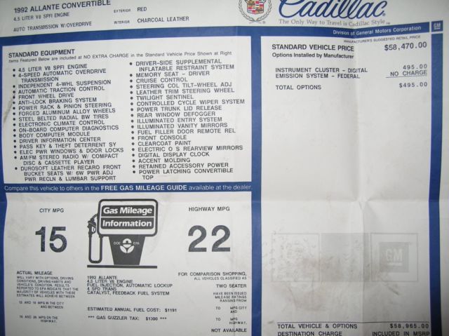 1992 Cadillac Allante - photo 11