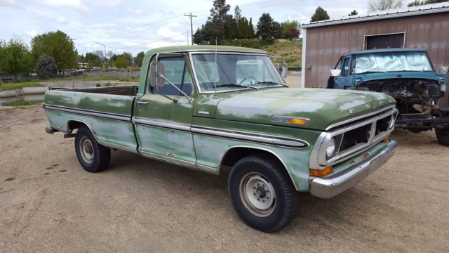 IDAHO PATINA WEEKEND SPECIAL 1972 Ford F-250 Ranger Camper Special 390 NORESERVE 1972 Ford F-250 Ranger