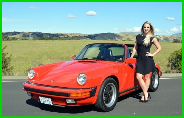 IMMACULATE 1 OWNER 100% FACTORY -ORIGINAL PAINT 25,438 ORIG MILES WINDOW STICKER 1985 Porsche 911 1985 Porsche 911 Carrera Targa Coupe