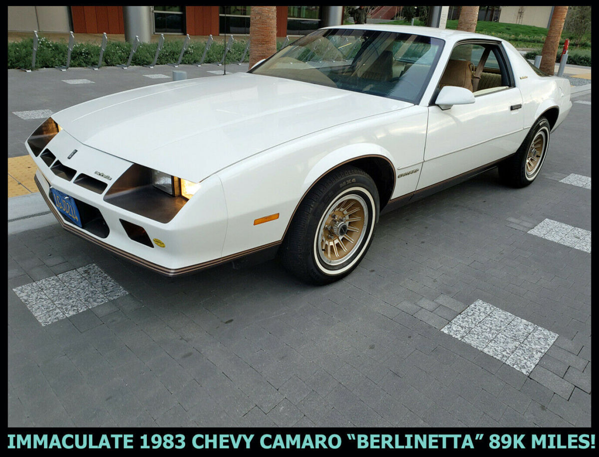 IMMACULATE 1983 CHEVROLET CAMARO BERLINETTA! 89k MILES! CALI. CAR! NO RESERVE! 1983 Chevrolet Camaro BERLINETTA