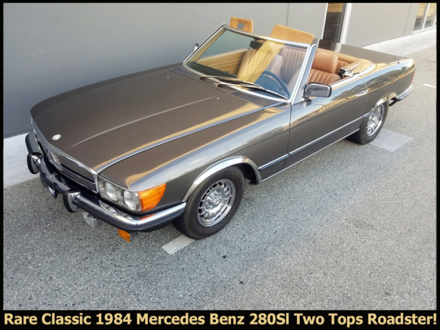 IMMACULATE 1984 MERCEDES BENZ 280SL 2 TOPS ROADSTER! 99,9% RUST-FREE CALIF. R107 1984 Mercedes-Benz SL-Class 280SL