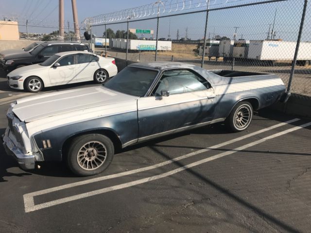 In storage 15 years, complete tow away project 1975 Chevrolet El Camino WHITE