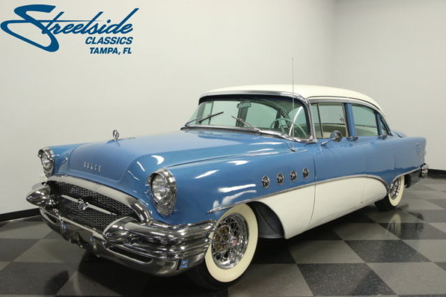 INCREDIBLE VALUE, 350 V8, TH350, COLD R134 AC, PS, PB, FULL AIR RIDE, DRIVES GR8 1955 Buick Roadmaster